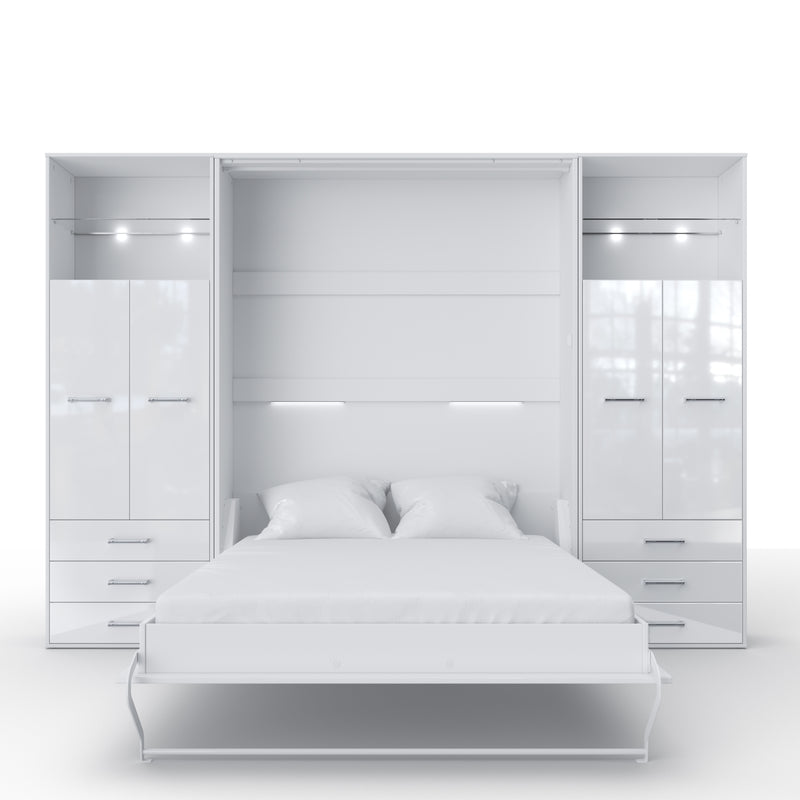 Vertical Murphy Bed Invento. European Queen + 2 cabinets