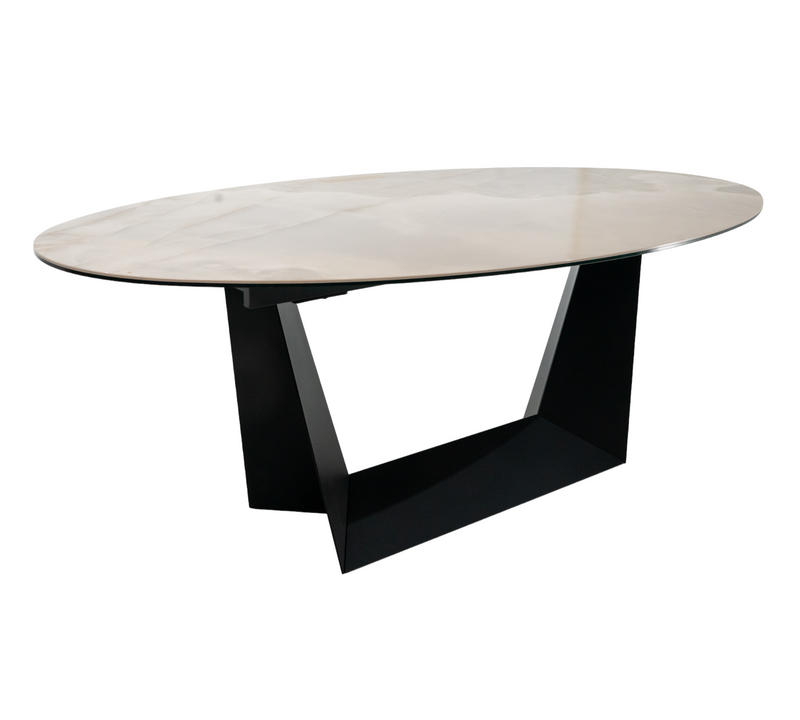 Dining Table GABRIELE with ceramic top and metal base