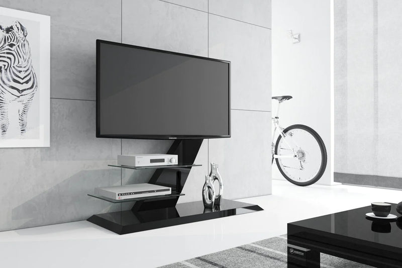 TV Floor Stand VENTO with 2 Media Shelves