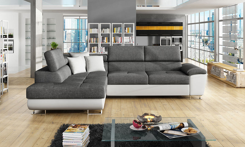 Sectional FULL XL Sleeper Sofa AMADEO with storage, SALE