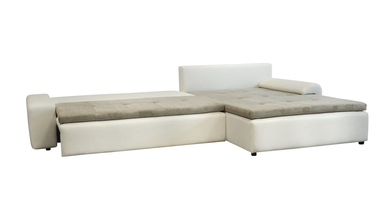 Sectional sleeper Sofa LONDON with storage, Right Facing Chaise