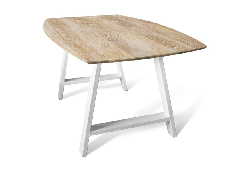 Solid Wood Dining Table with white metal legs KIDRON-A8