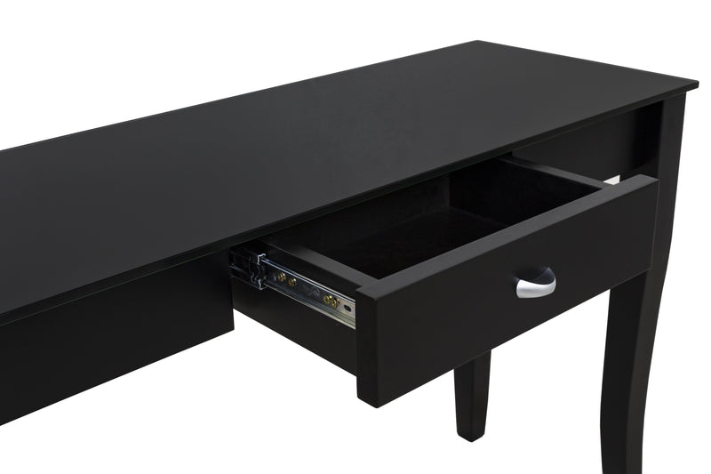 Black Console Table FINEZIA with drawer