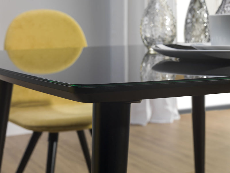 ESSAI Rectangular Glass Top Dining Table