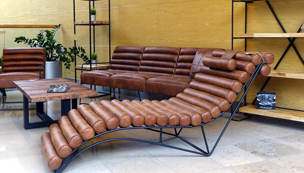 ROSABEL Leather Chaise Lounge
